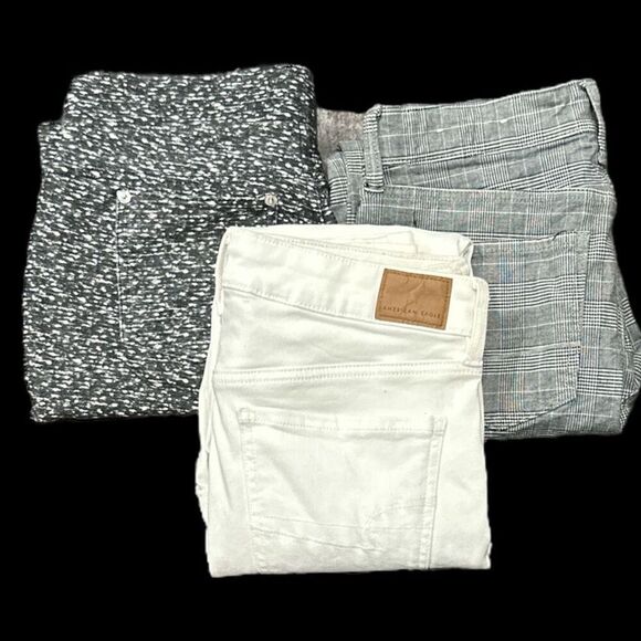 AEO AMERICAN EAGLE OUTFITTERS Hi-Rise Jegging Jeans White Plaid & MICHAEL KORS B - Picture 8 of 8